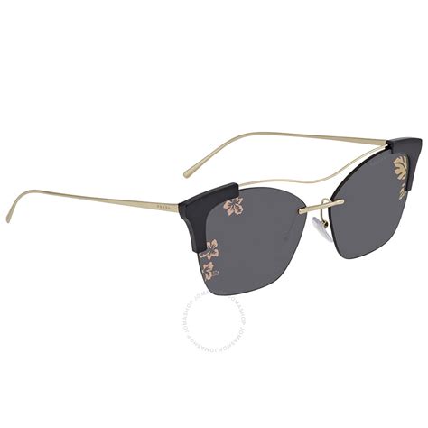 prada pr21us|Prada Dark Grey Ibiscus Rose Square Ladies Sunglasses PR.